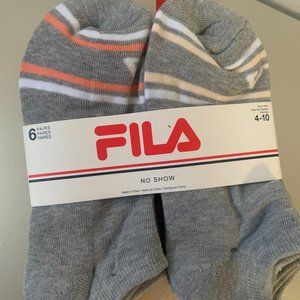 FILA NO SHOW SOCKS FOR WOMEN SHOE 4-10